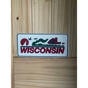 Wisconsin License Plate Logo Sign 3D Printed